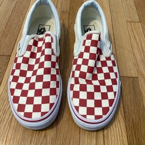 Vans Checkers Red Shoes